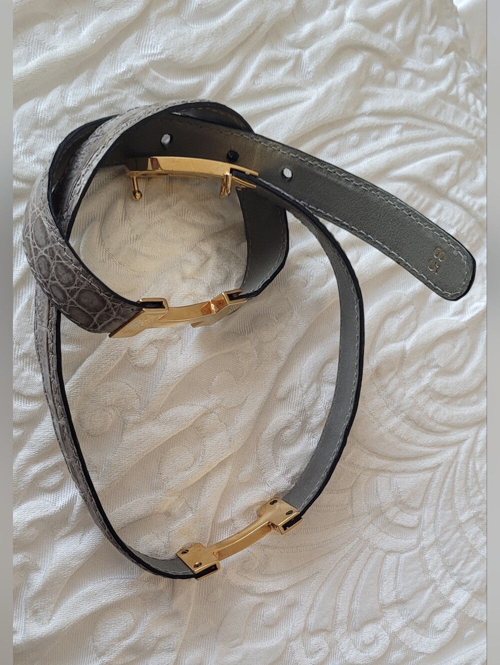 Whale Croc Embossed Belt - Picture 6 of 16
